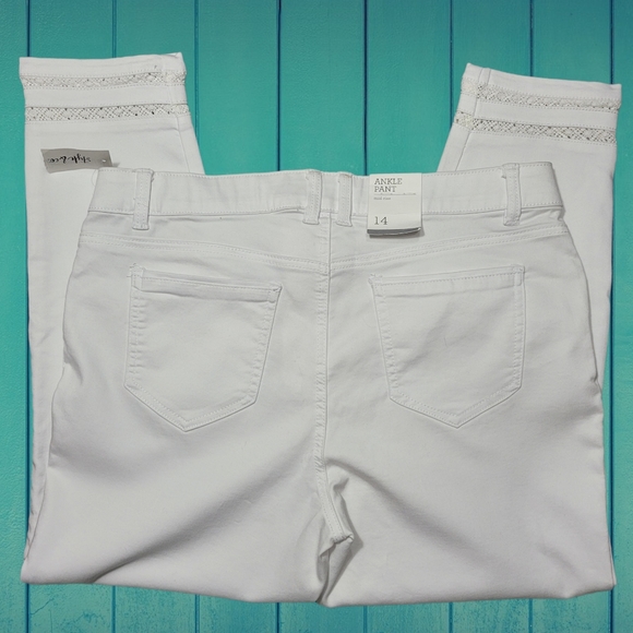Style & Co White Ankle Pants Sz 14 NWT - Picture 4 of 8